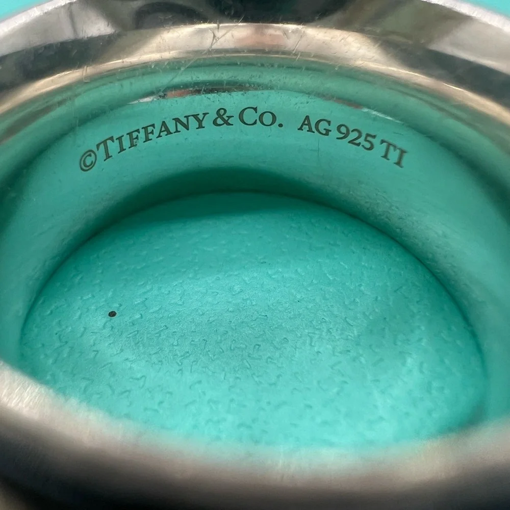 🔴Authentic Tiffany & Co. Sterling Silver and Titanium 1837 Wide Ring🔴 - Picture 7 of 8